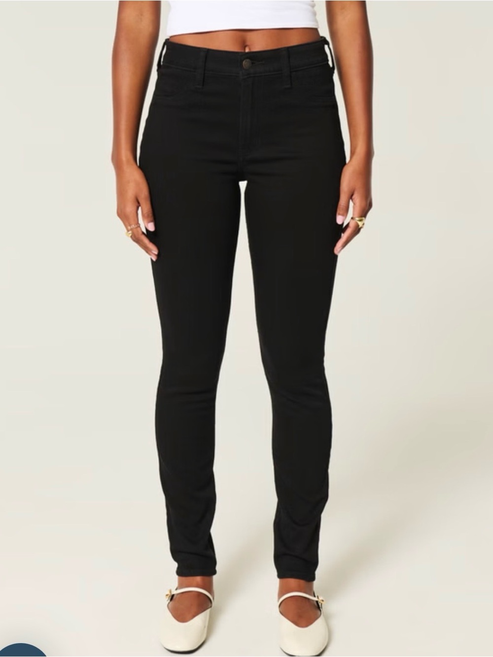 Hollister Black High-Rise Super Skinny Jeans | 4R | Stretch Denim | Like New